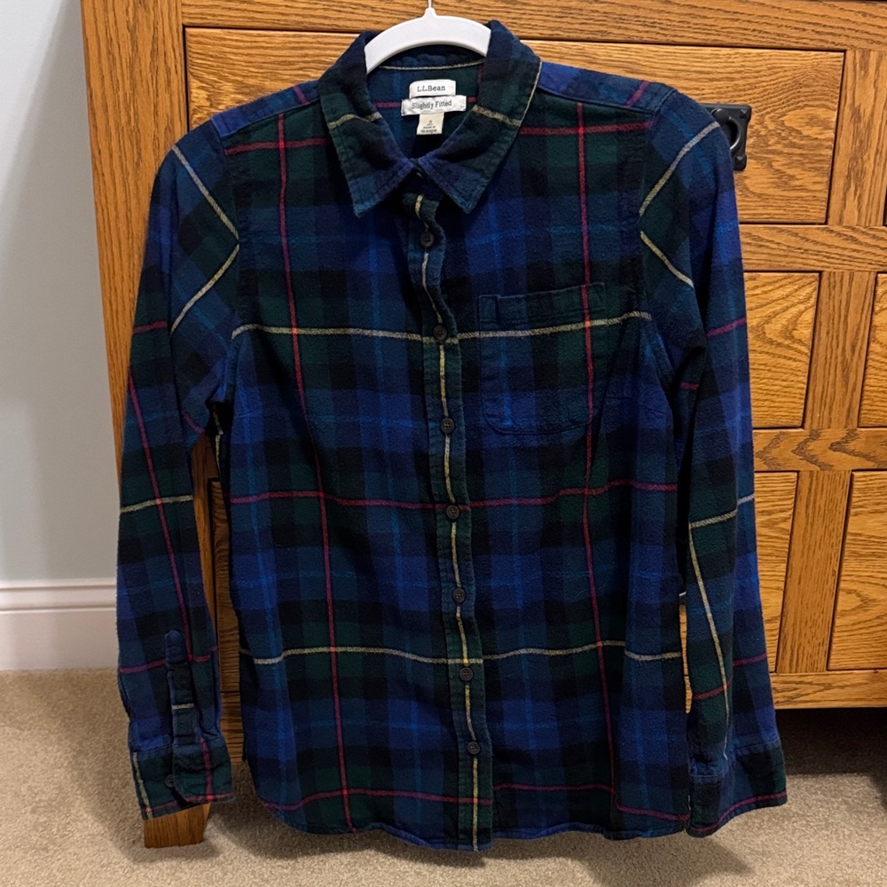 L.L. Bean women’s slightly fitted flannel shirt